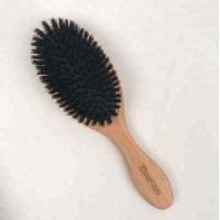 Custom logo wooden handle 100%boar bristle hair brush